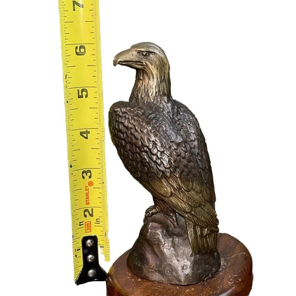 Wah Ming Chang listed Hawaii CA (1917-2003) Bronze Modernist American Eagle - Picture 10 of 12
